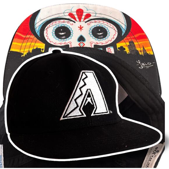 MLB Other - Arizona Diamondbacks Lalo Cota Snapback Hat Black Sixth Man Dia De Los Muertos